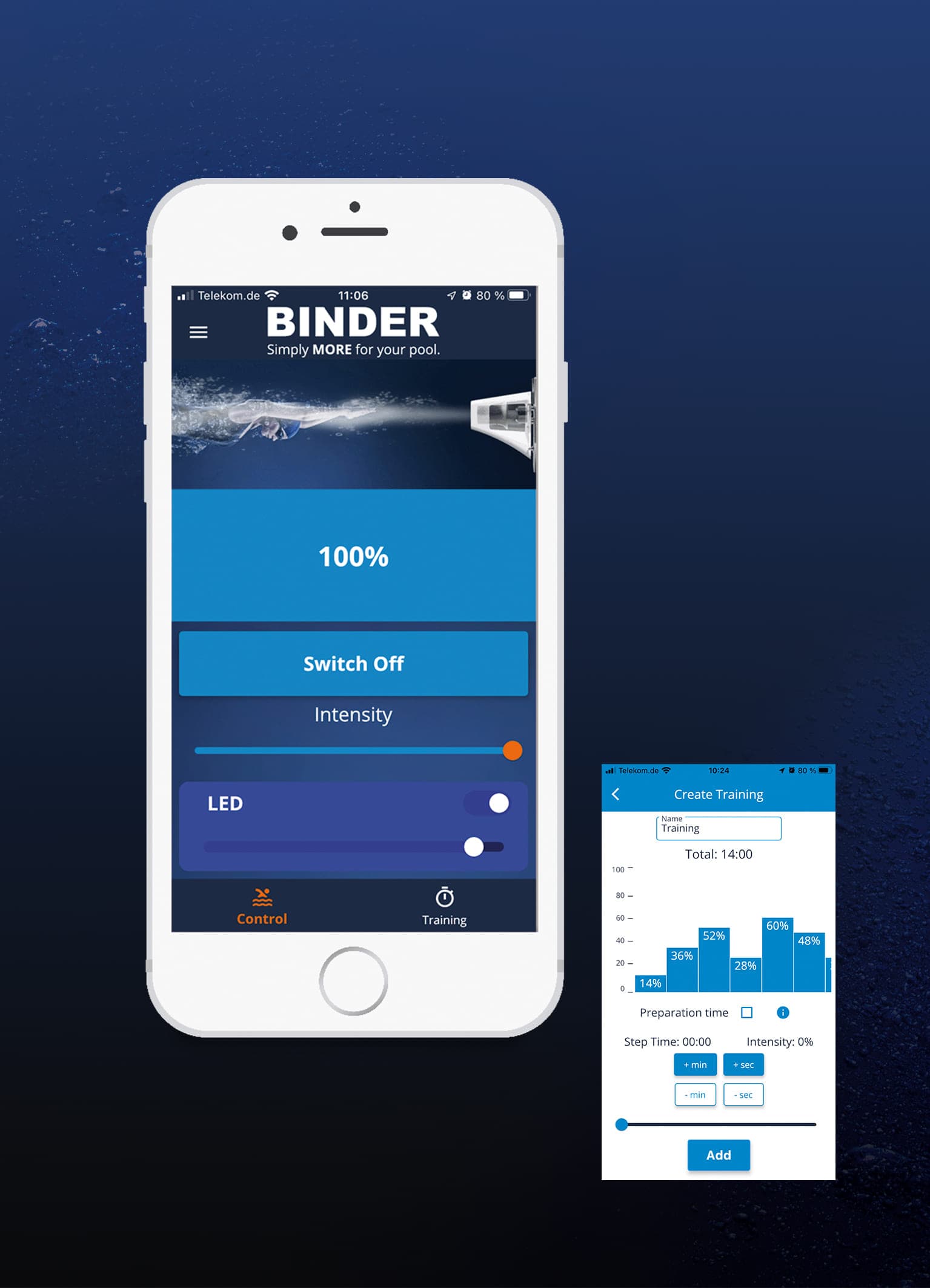 BINDER24 app on smartphone